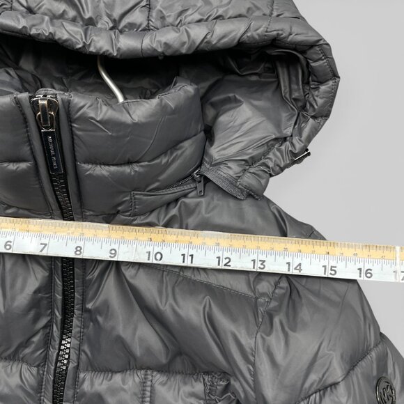 Michael Kors Gray Hooded Long Puffer Removable Hood Coat Jacket Parka Women's XS - Picture 8 of 14